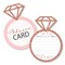 Big Dot of Happiness Bride Squad - Ring Wish Card Rose Gold Bridal Shower or Bachelorette Party Activities - Shaped Advice Cards Game - Set of 20
